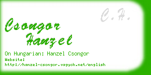 csongor hanzel business card